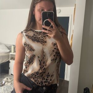 Vintage Animal Print Top
